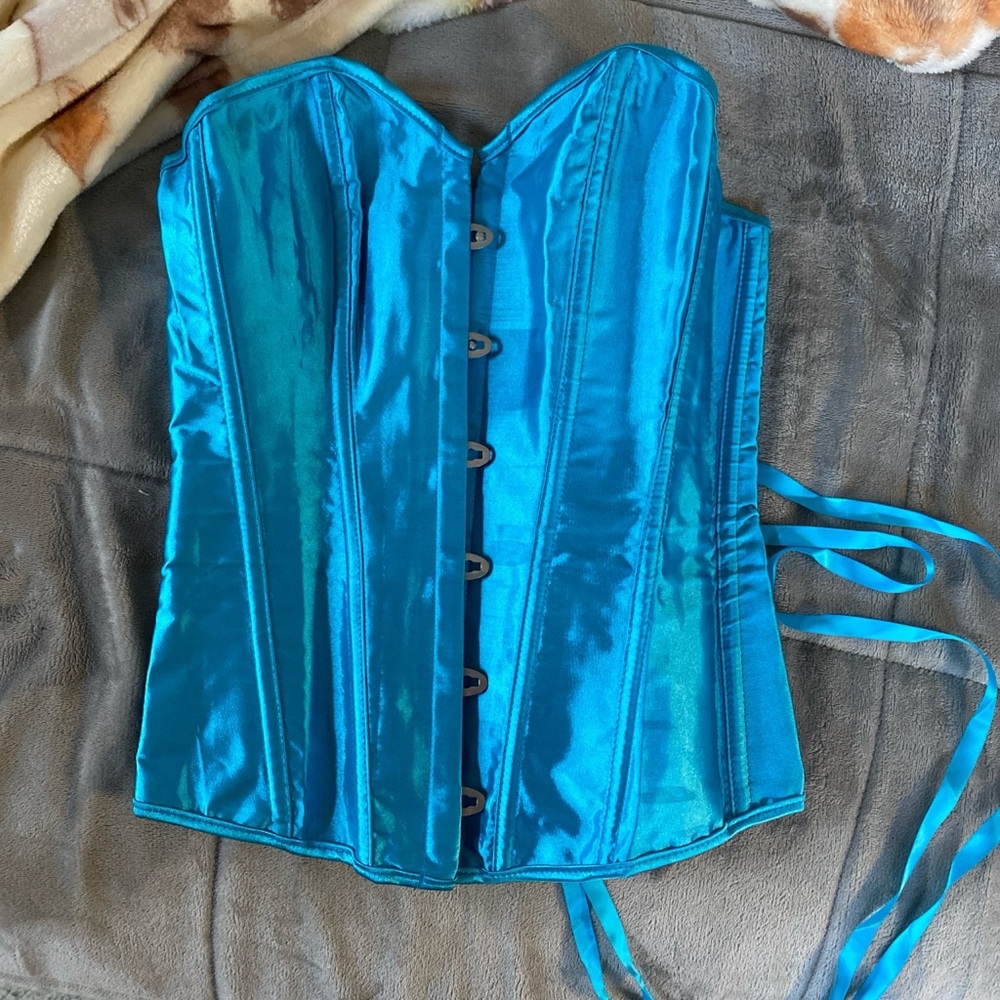 Medium blue corset